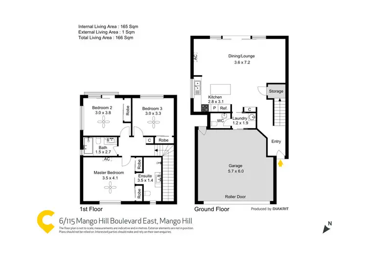 Floorplan of Homely townhouse listing, 6/115 Mango Hill Boulevard East, Mango Hill QLD 4509