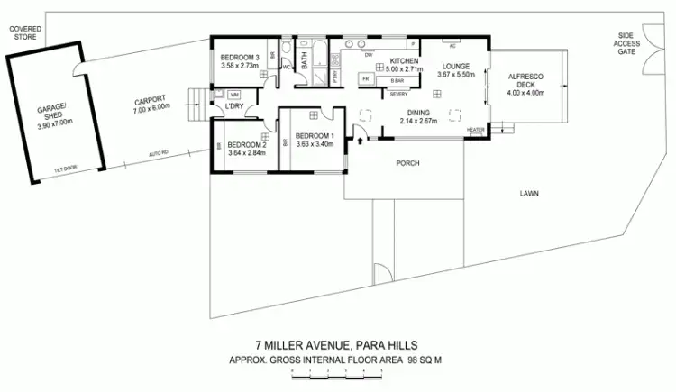 Floorplan of Homely house listing, 7 Miller Avenue, Para Hills SA 5096