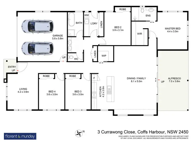 Floorplan of Homely house listing, 3 Currawong Cl, Coffs Harbour NSW 2450