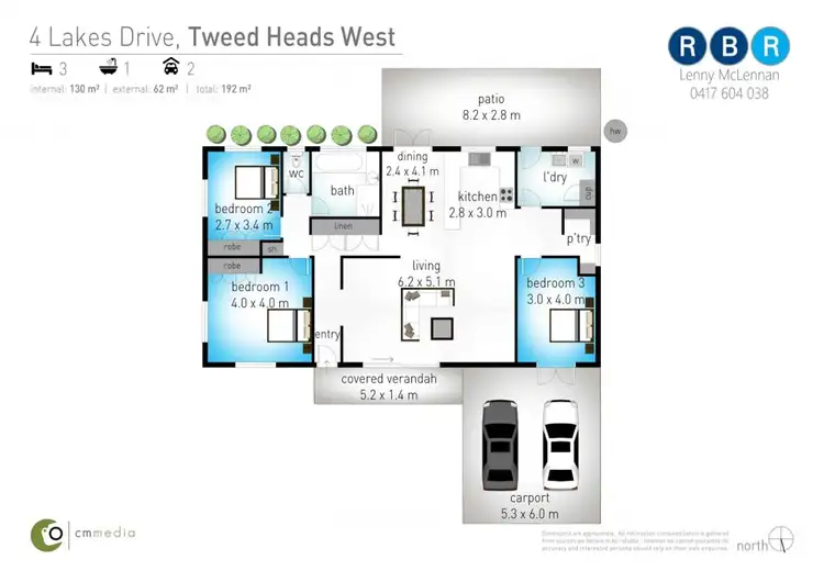 Floorplan of Homely house listing, 4 Lakes Drive, Tweed Heads West NSW 2485