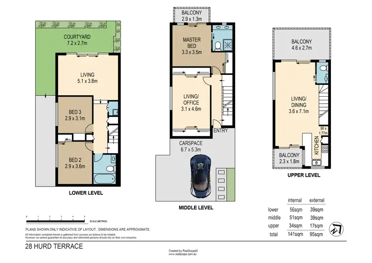 Floorplan of Homely townhouse listing, 28 Hurd Terrace, Morningside QLD 4170