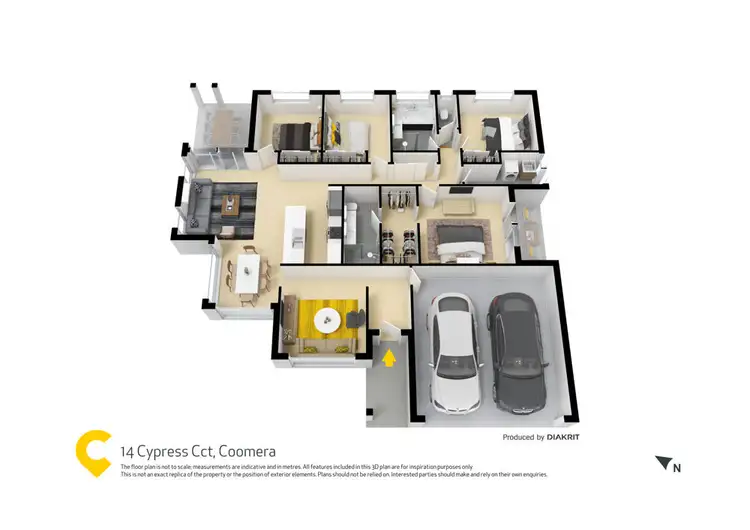 Floorplan of Homely house listing, 14 Cypress Circuit, Coomera QLD 4209