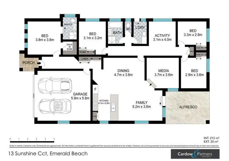 Floorplan of Homely house listing, 13 Sunshine Circuit, Emerald Beach NSW 2456