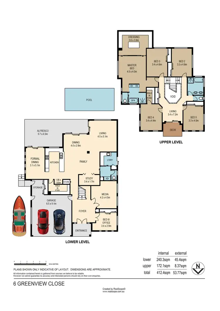 Floorplan of Homely house listing, 6 Greenview Close, Mitchelton QLD 4053
