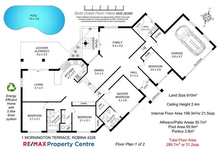 Floorplan of Homely house listing, 1 Mornington Terrace, Robina QLD 4226