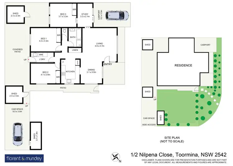 Floorplan of Homely villa listing, 1/2 Nilpena Cl, Toormina NSW 2452