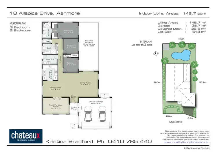 Floorplan of Homely house listing, 18 ALLSPICE DRIVE, Ashmore QLD 4214