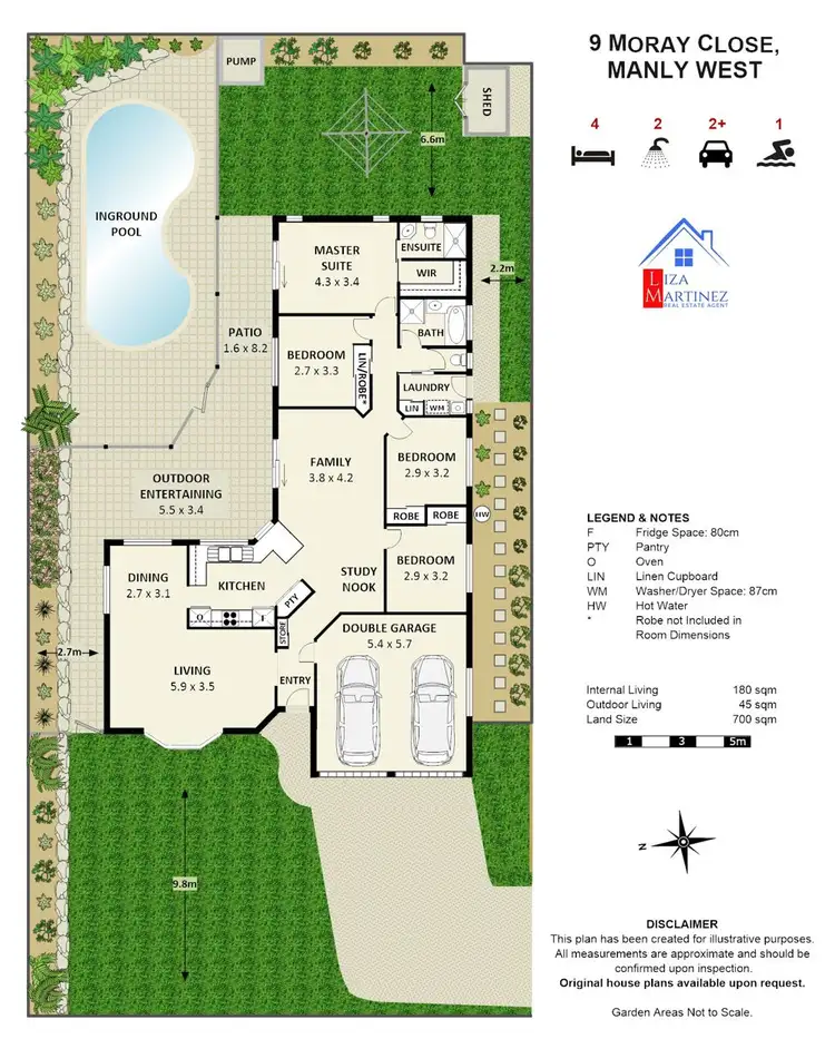 Floorplan of Homely house listing, 9 Moray Close, Manly West QLD 4179