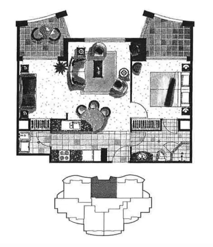 Floorplan of Homely unit listing, 607/2988 Surfers Paradise Boulevard, Surfers Paradise QLD 4217