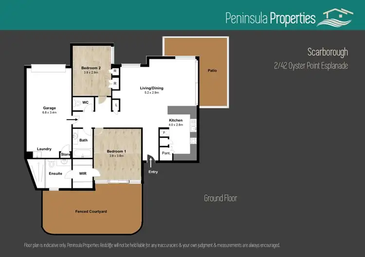 Floorplan of Homely unit listing, 2/42 Oyster Point Esplanade, Scarborough QLD 4020
