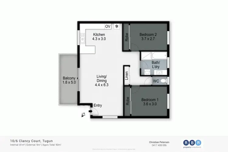 Floorplan of Homely unit listing, 10/6 Clancy Court, Tugun QLD 4224
