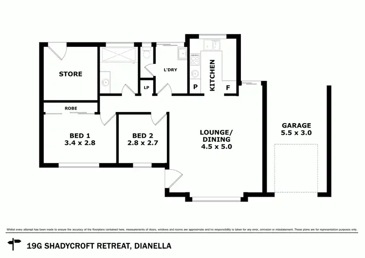 Floorplan of Homely villa listing, 19G Shadycroft Retreat, Dianella WA 6059