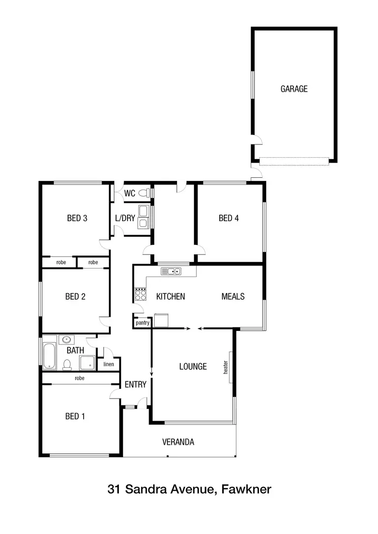 Floorplan of Homely house listing, 31 Sandra Ave, Fawkner VIC 3060