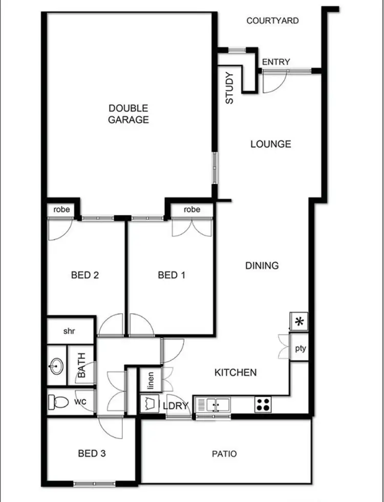 Floorplan of Homely villa listing, 17C Cale Street, Como WA 6152