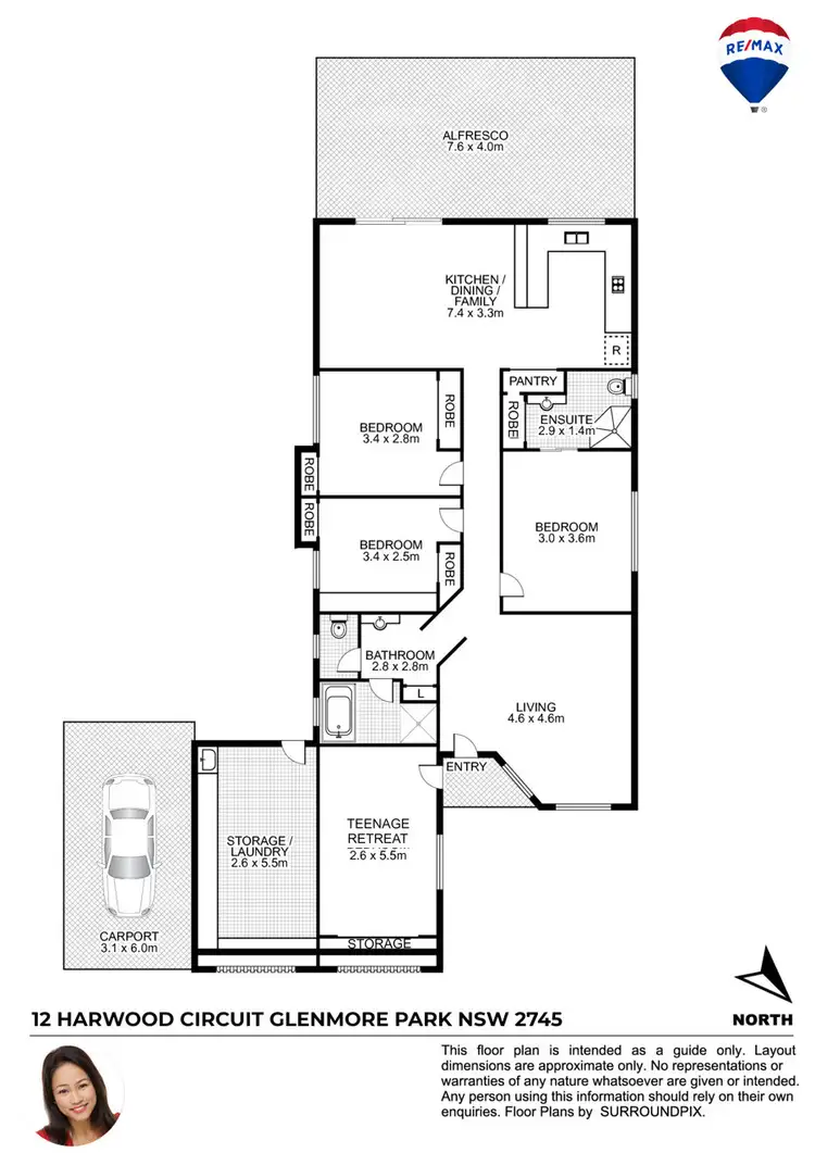 Floorplan of Homely house listing, 12 HARWOOD CIRCUIT, Glenmore Park NSW 2745