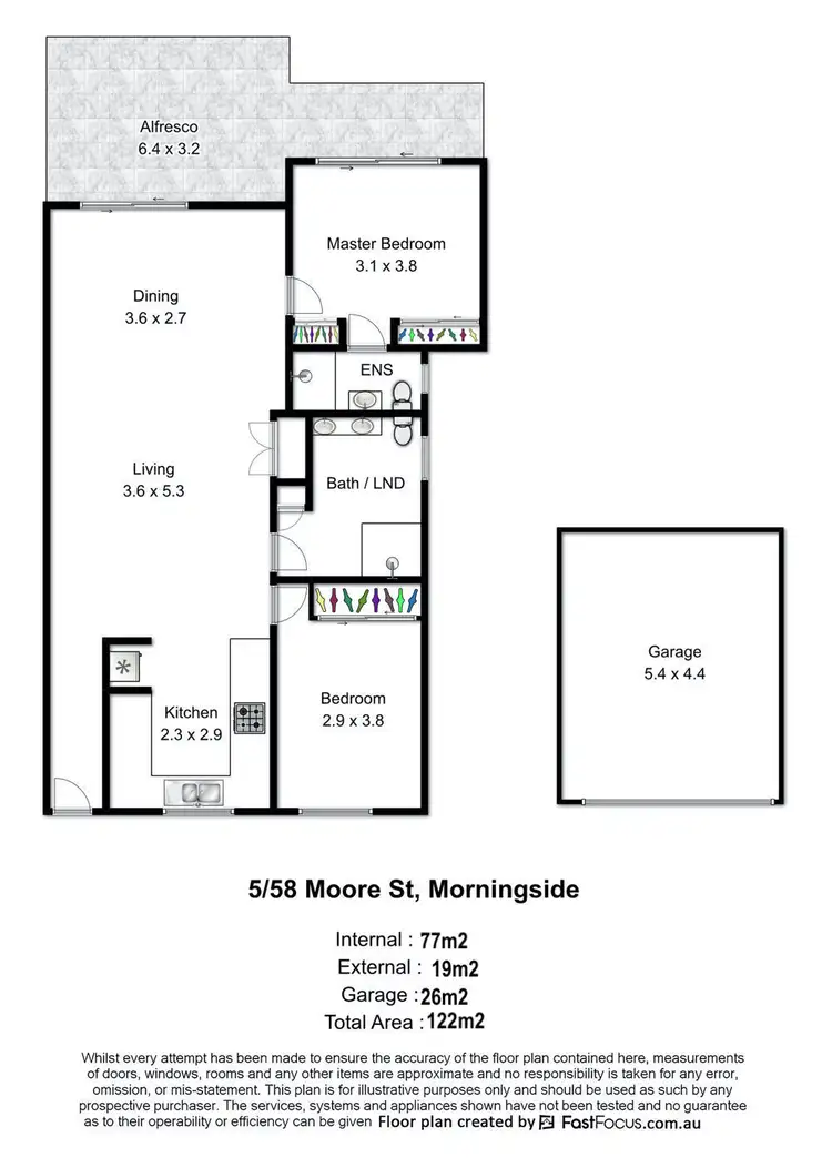 Floorplan of Homely apartment listing, 5/58 Moore Street, Morningside QLD 4170