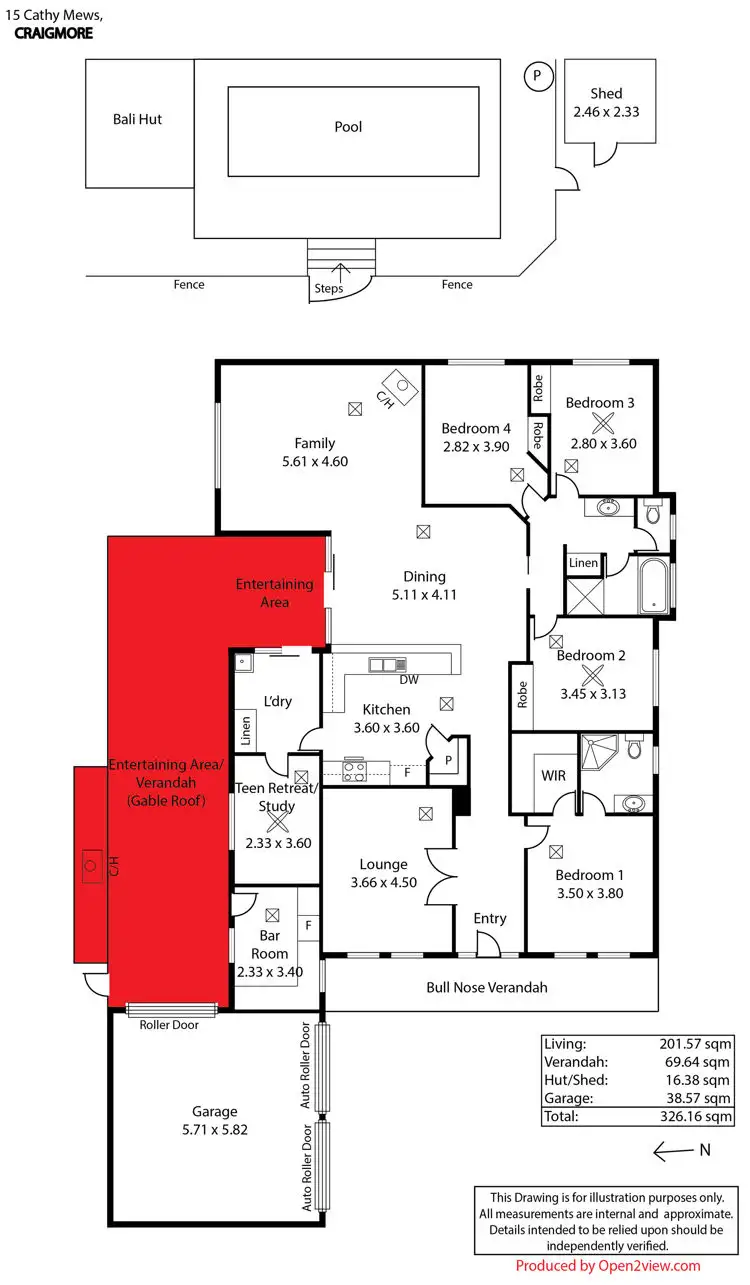 Floorplan of Homely house listing, 15 Cathy Mews, Craigmore SA 5114