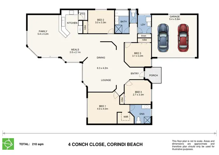 Floorplan of Homely house listing, 4 Conch Close, Corindi Beach NSW 2456