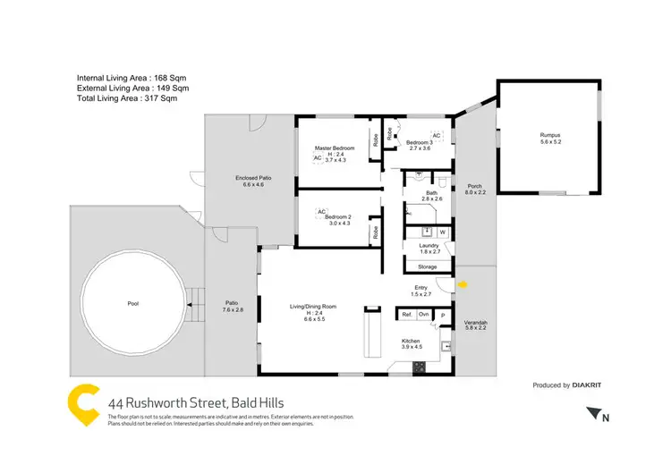 Floorplan of Homely house listing, 44 Rushworth Street, Bald Hills QLD 4036
