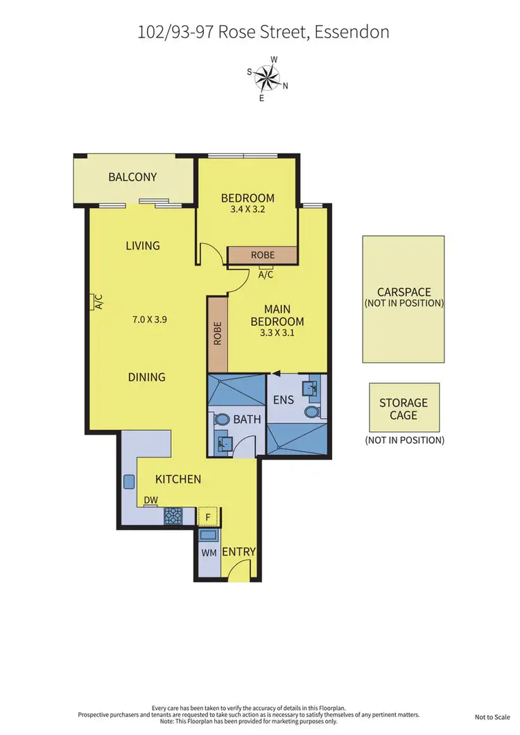 Floorplan of Homely apartment listing, 102/93-97 Rose Street, Essendon VIC 3040