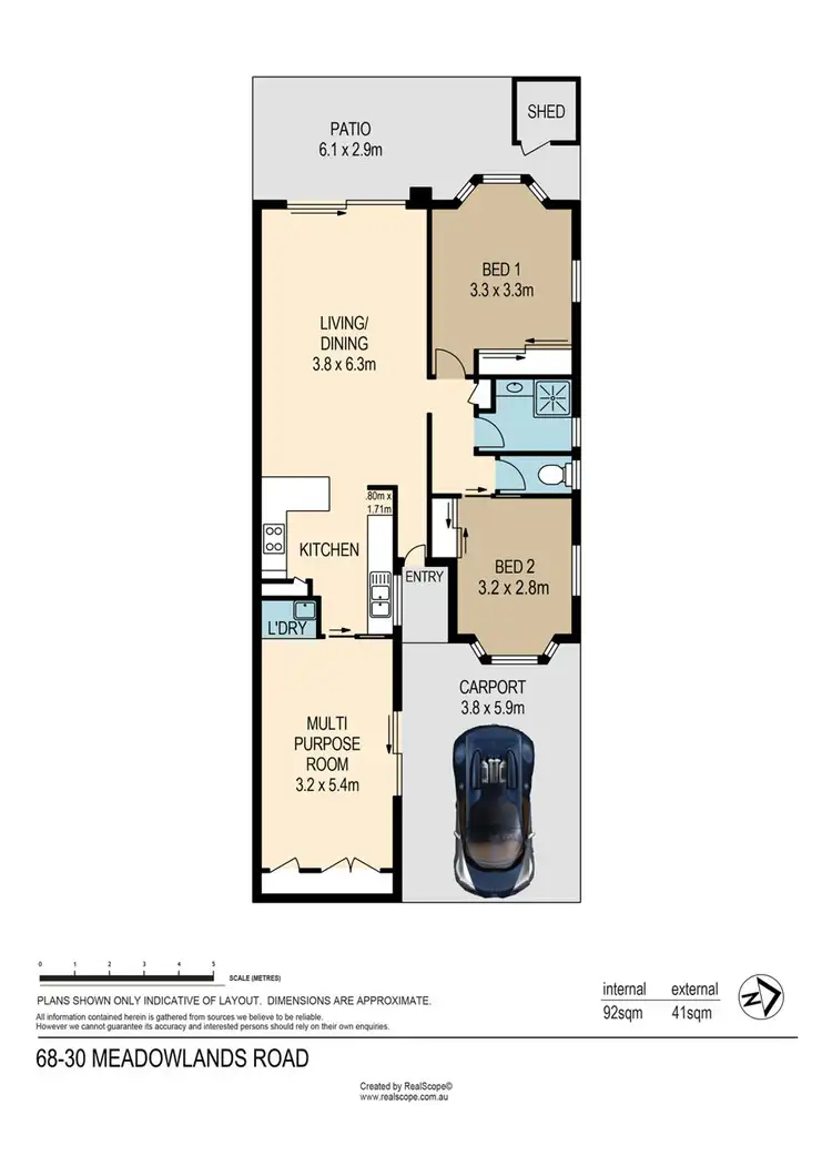 Floorplan of Homely villa listing, 68/30 Meadowlands Road, Carina QLD 4152