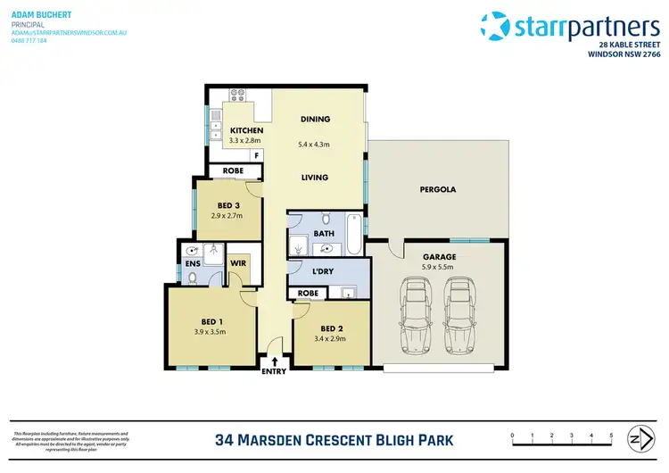 Floorplan of Homely house listing, 34 Marsden Crescent, Bligh Park NSW 2756