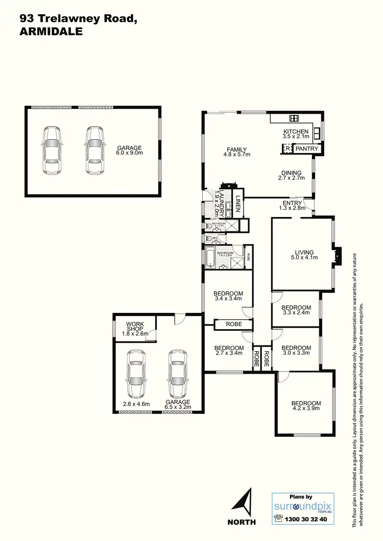 Floorplan of Homely rural property listing, 93 Trelawney Road, Armidale NSW 2350