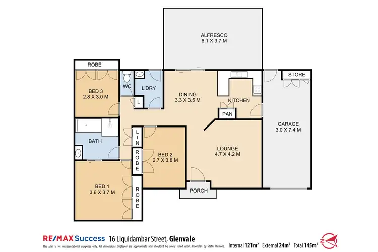 Floorplan of Homely house listing, 16 Liquidambar Street, Glenvale QLD 4350