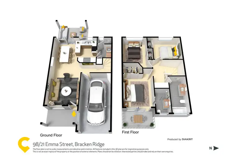 Floorplan of Homely townhouse listing, 98/21 Emma Street, Bracken Ridge QLD 4017