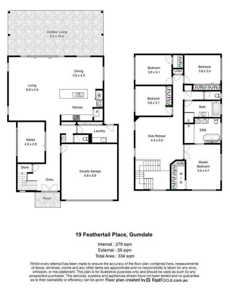 Floorplan of Homely house listing, 19 Feathertail Place, Gumdale QLD 4154