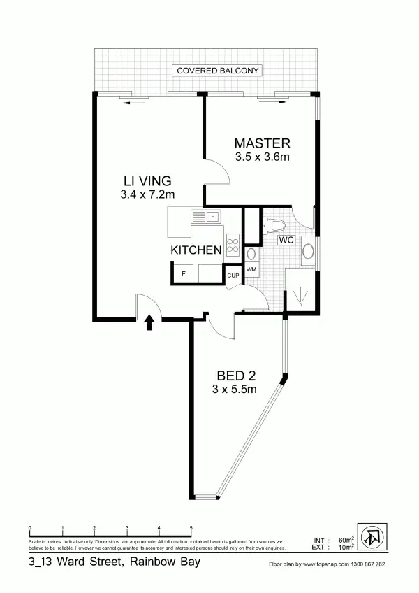 Floorplan of Homely unit listing, 13/5 Ward Street, Rainbow Bay QLD 4225