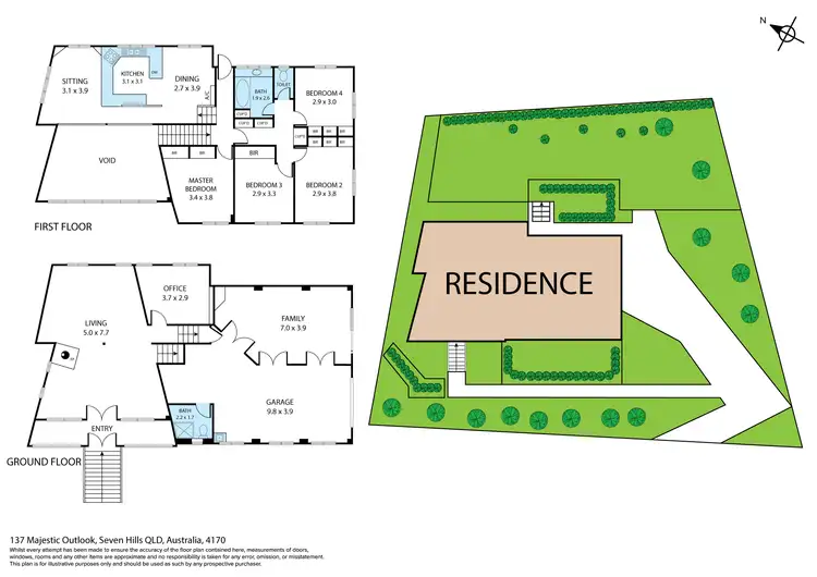 Floorplan of Homely house listing, 137 Majestic Outlook, Seven Hills QLD 4170