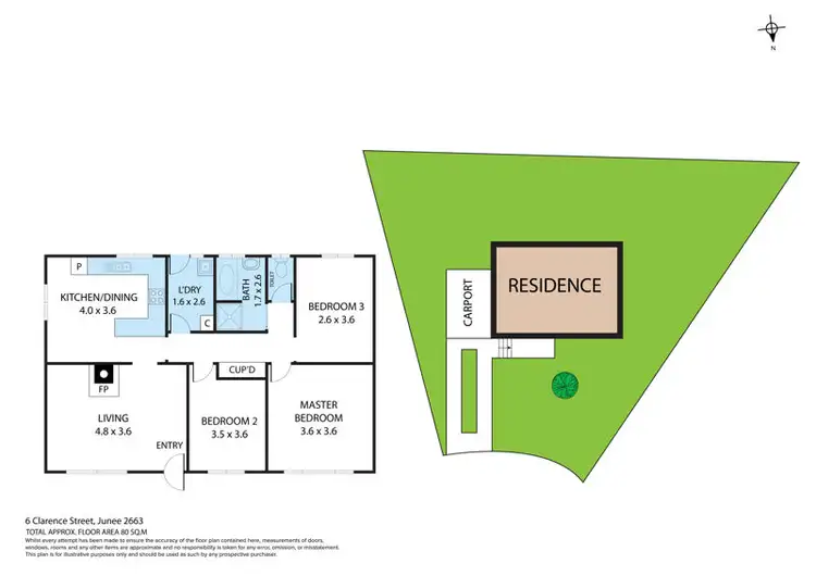 Floorplan of Homely house listing, 6 Clarence Street, Junee NSW 2663