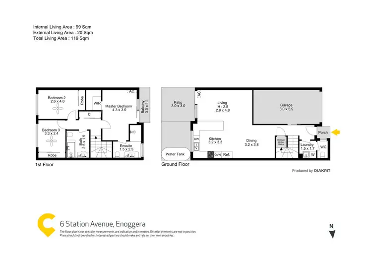 Floorplan of Homely townhouse listing, 6 Station Avenue, Enoggera QLD 4051