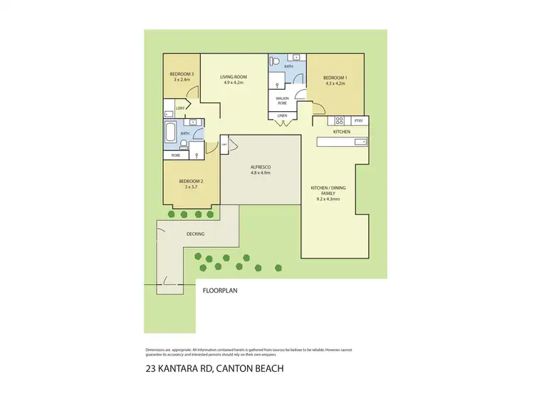 Floorplan of Homely house listing, 23 Kantara Road, Canton Beach NSW 2263