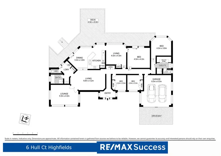 Floorplan of Homely house listing, 6 Hull Court, Highfields QLD 4352