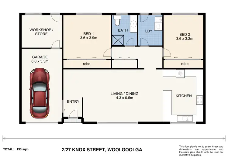 Floorplan of Homely villa listing, 2/27 Knox Street, Woolgoolga NSW 2456