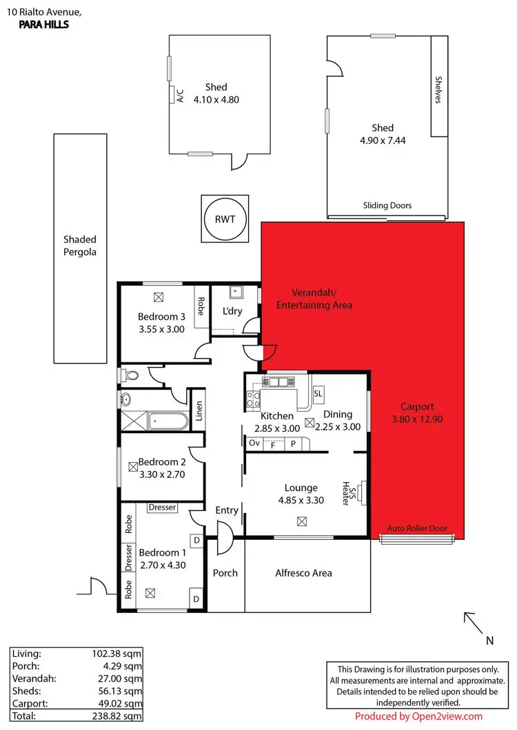 Floorplan of Homely house listing, 10 Rialto Avenue, Para Hills SA 5096