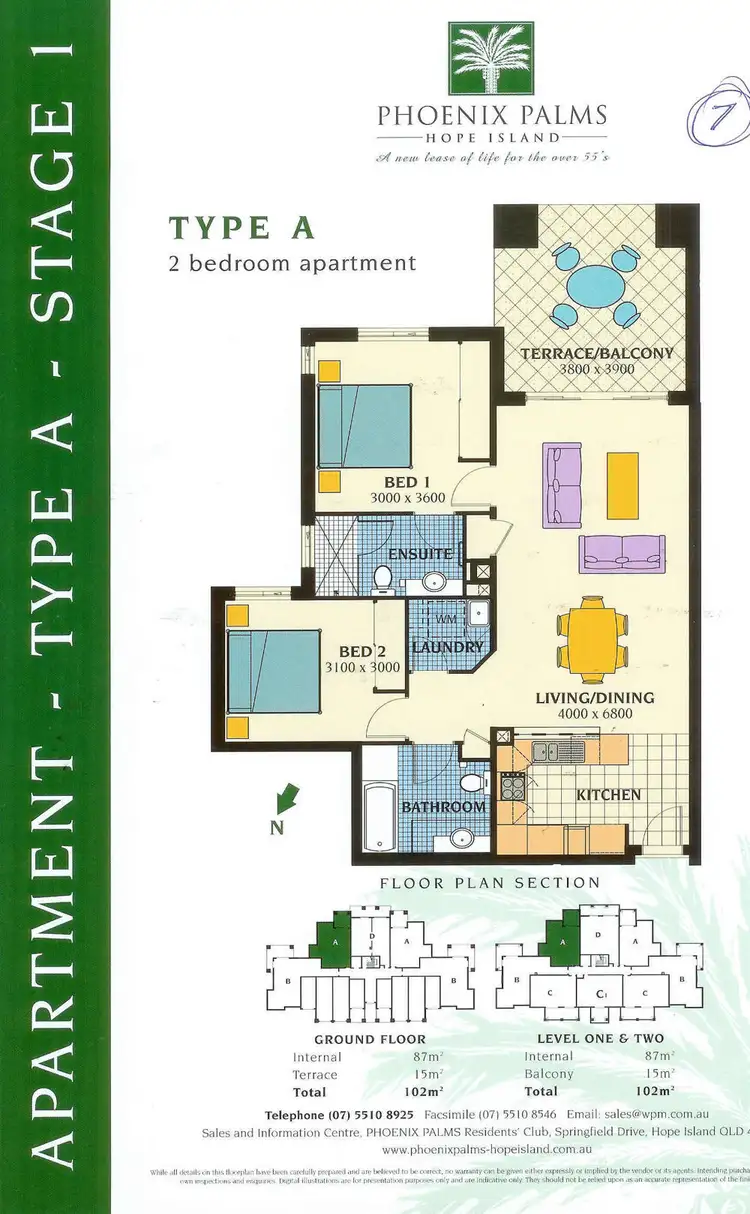 Floorplan of Homely unit listing, 7007 Phoenix Palms Drive, Hope Island QLD 4212
