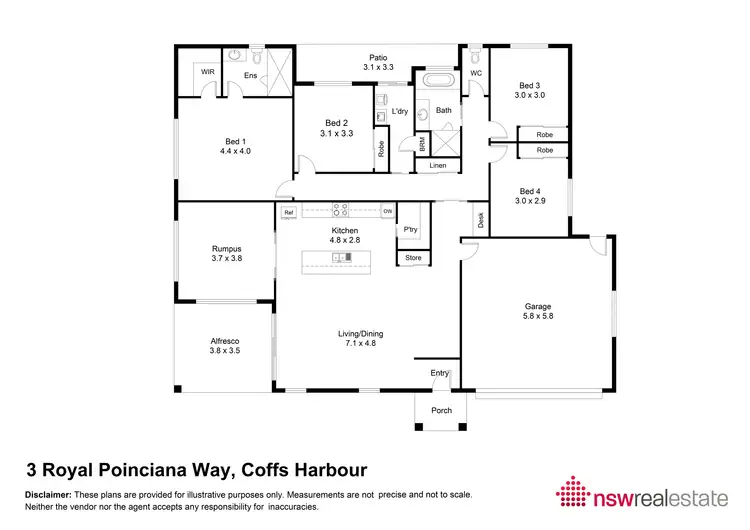 Floorplan of Homely house listing, 3 Royal Poinciana Way, Coffs Harbour NSW 2450