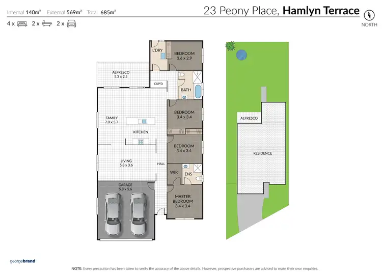 Floorplan of Homely house listing, 23 Peony Place, Hamlyn Terrace NSW 2259
