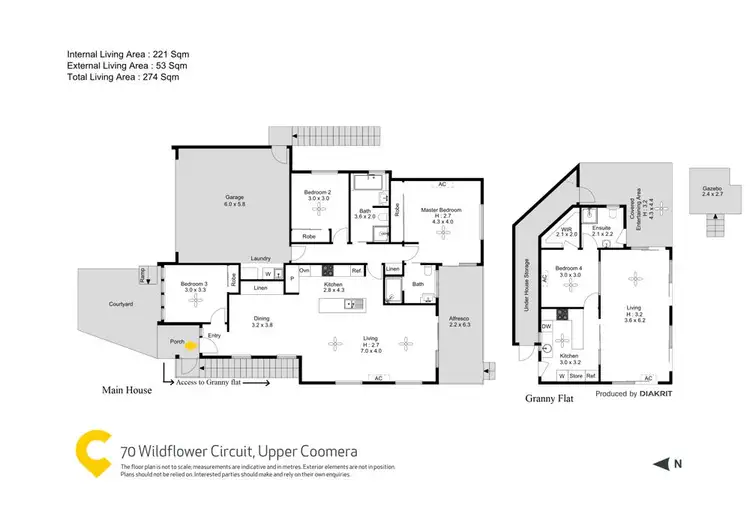 Floorplan of Homely house listing, 70 Wildflower Circuit, Upper Coomera QLD 4209