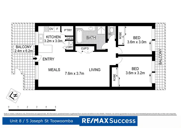 Floorplan of Homely unit listing, 8/5 Joseph Street, Toowoomba QLD 4350