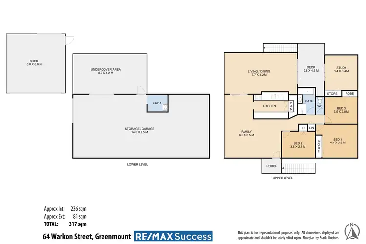 Floorplan of Homely house listing, 64 Warkon Street, Greenmount QLD 4359