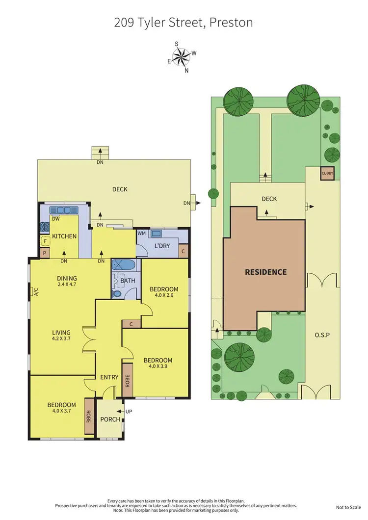Floorplan of Homely house listing, 209 Tyler Street, Preston VIC 3072