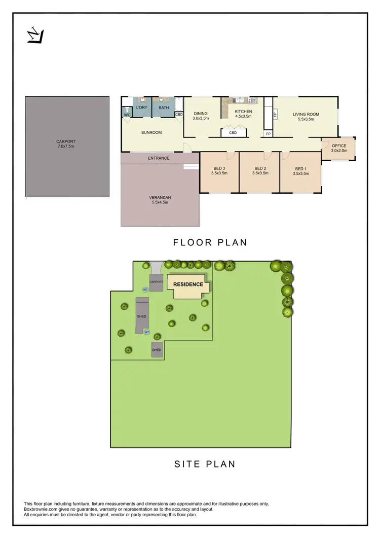Floorplan of Homely house listing, 35 Collyers Road, Warncoort VIC 3243