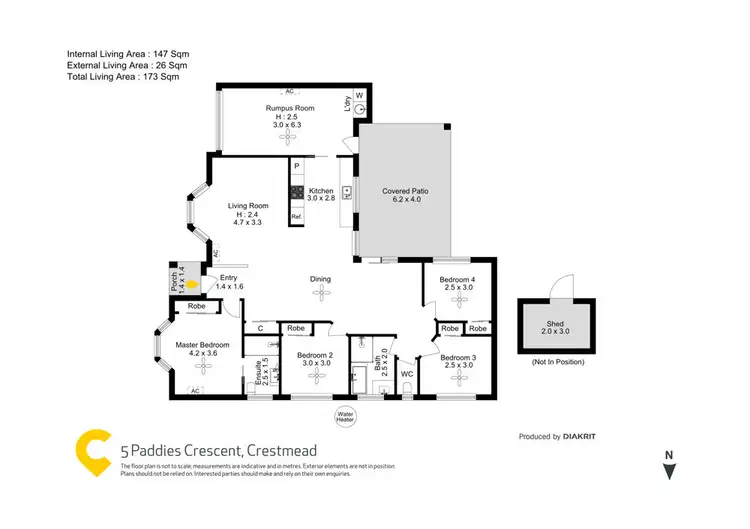 Floorplan of Homely house listing, 5 Paddies Crescent, Crestmead QLD 4132