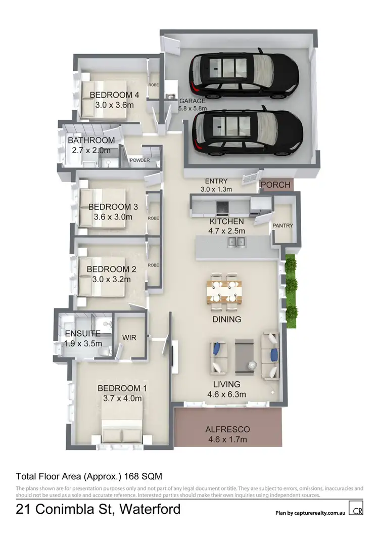 Floorplan of Homely house listing, 21 Conimbla Crescent, Waterford QLD 4133