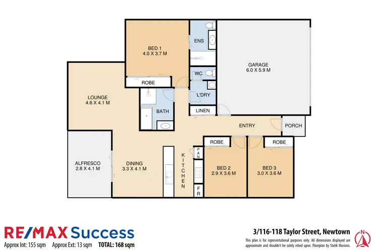 Floorplan of Homely unit listing, 3/116-118 Taylor Street, Newtown QLD 4350