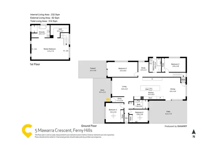 Floorplan of Homely house listing, 5 Mawarra Crescent, Ferny Hills QLD 4055